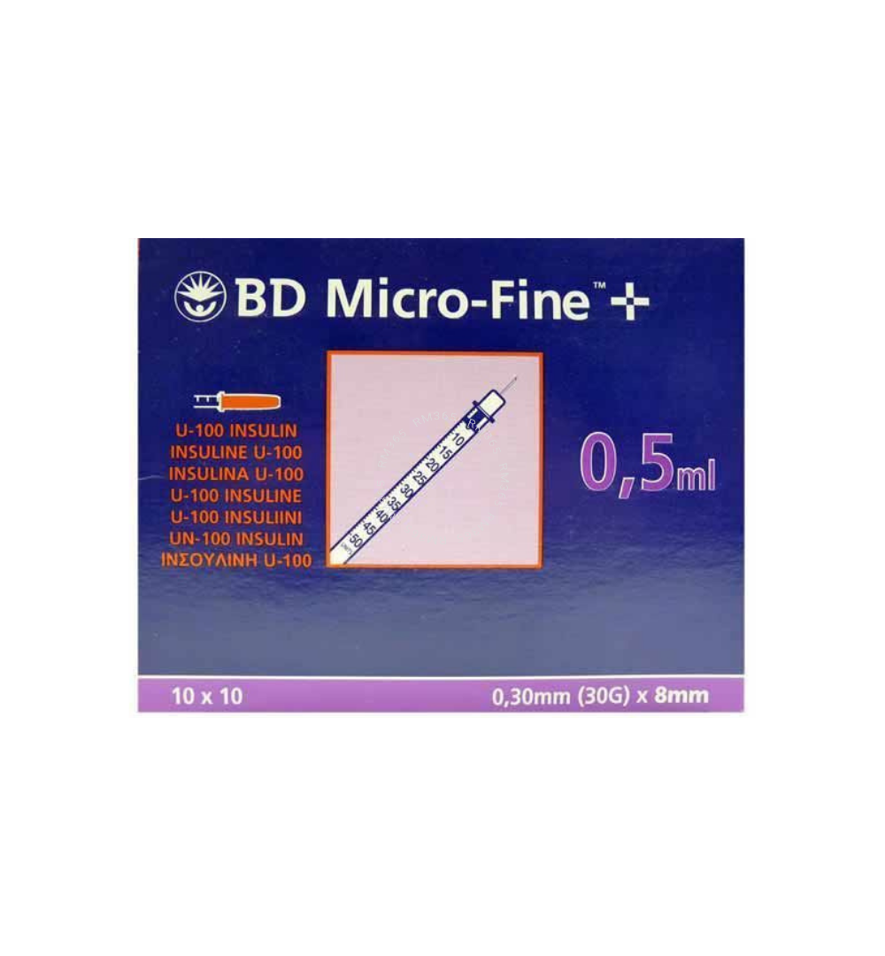 BD Micro-Fine+ (0.5ml, 30G) (1 x 100)